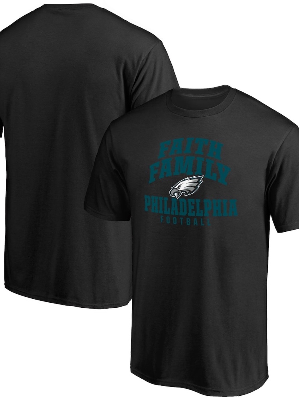 Men's Black Philadelphia Eagles Faith Family T-Shirt